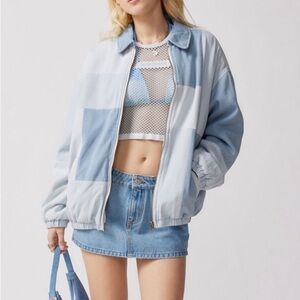 Urban Outfitters BDG denim quilted bomber jacket